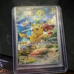 Pikachu SVP 027 Adventuring Together 2023 Holo Promo Pokemon TCG English - Image 1