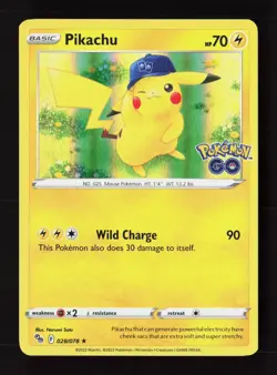 Pikachu 028/078 Holo Rare Pokemon GO Pokemon Near Mint - Image 1