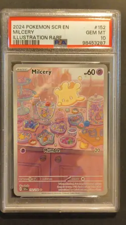 Milcery 152/142 Pokemon Stellar Crown Illustration Rare PSA 10 - Image 1
