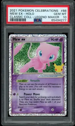 Mew EX Holo 88 Celebrations Classic Collection Pokemon PSA 10 - Image 1