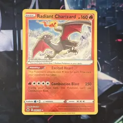 Pokemon TCG Radiant Charizard 011/078 Pokemon GO Radiant Rare Holo HP 160 - Image 3