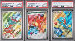 POKEMON FIRST PARTNER ILLUSTRATION PSA 10 SEQUENTIAL SET 37 38 39 Kanto Starters - Image 1