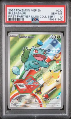 POKEMON FIRST PARTNER ILLUSTRATION PSA 10 SEQUENTIAL SET 37 38 39 Kanto Starters - Image 3