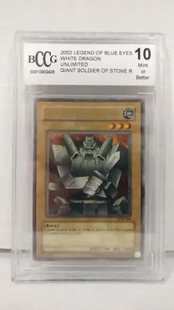 Yu-Gi-Oh! Giant Soldier Of Stone LOB-068 Rare BCCG 10 Mint or Better Fast Ship! - Image 1