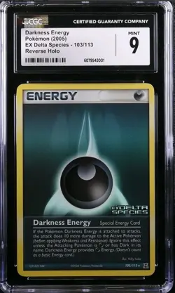 Pokemon Ex Delta Species Darkness Energy 103/113 Reverse Holo Stamped CGC 9 MINT - Image 1