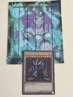 Yugioh 1x Tri-Horned Dragon Secret Rare LOB-EN000 25th Anniversary Edition NM - Image 1