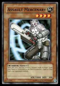 Assault Mercenary Crimson Crisis CRMS-EN023 MP YuGiOh TCG | Buy 10 Get 10 Free - Image 1