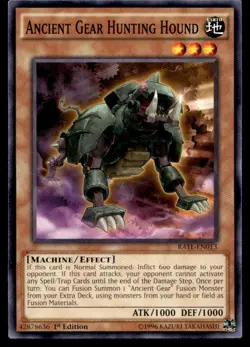 Ancient Gear Hunting Hound Raging Tempest RATE-EN013 MP YuGiOh TCG | Buy 10 Get - Image 1