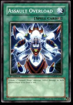 Assault Overload Crimson Crisis CRMS-EN051 MP YuGiOh TCG | Buy 10 Get 10 Free - Image 1