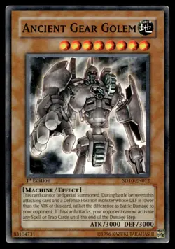 Ancient Gear Golem Structure Deck: Machine Re-Volt SD10-EN012 MP YuGiOh TCG | Bu - Image 1