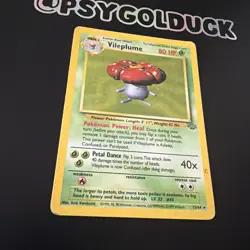 Pokemon TCG Vileplume Holo Rare Jungle Card 15/64 MP WOTC A12 - Image 2