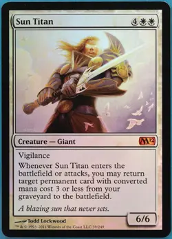 Sun Titan FOIL Magic 2012 / M12 MINT White Mythic Rare CARD (429561) ABUGames - Image 1