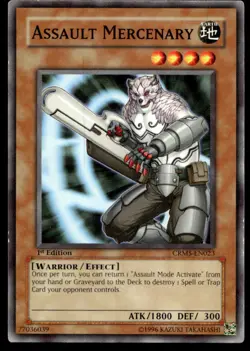 Assault Mercenary Crimson Crisis CRMS-EN023 MP YuGiOh TCG | Buy 10 Get 10 Free - Image 1