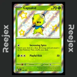 Capsakid - 106/091 - Shiny Rare - Paldean Fates - Pokemon Card - NM/M - Image 1