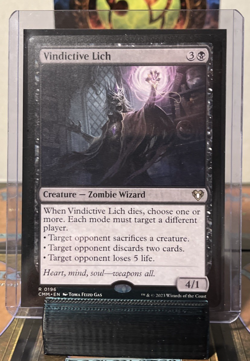 Vindictive Lich Commander Masters Regular Rare MTG - Image 1