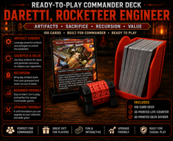 MTG Daretti Rocketeer Engineer Commander Deck Ready to Play EDH Beginner Bundle - Image 1