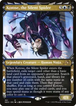 Kotose, the Silent Spider (Showcase) LP #351 Kamigawa MTG - Image 1