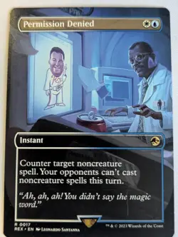 Permission Denied Borderless MTG Jurassic World Collection #017 English NM-Mint - Image 1