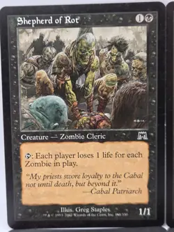 Shepherd of Rot Playset x4 Onslaught LP Zombie Cleric MTG Old Border - Image 3