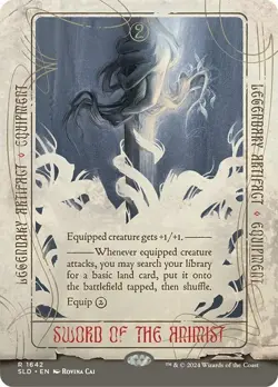 MTG Sword of the Animist (1642) - Rainbow Foil, NM-Mint, English Secret Lair Dro - Image 1