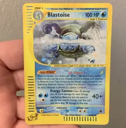 Pokemon TCG Blastoise 4/165 Expedition Base Set Holo Rare 100 HP 2002 - Image 1