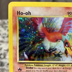 Pokemon Ho-Oh Double Holo Neo Revelation 7/64 Swirl - Image 4