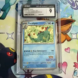 CGC 9 Mint Feraligatr Black Star Promo Illustration Contest 2024 SVP 213 Pokemon - Image 1