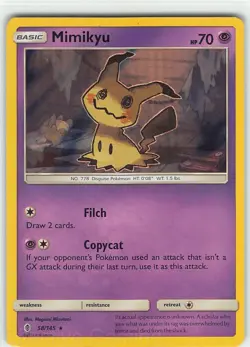 Mimikyu 58/145 Holo Holo Rare Guardians Rising Pokemon LP - Image 1
