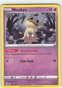 Mimikyu 081/189 Rare Darkness Ablaze Pokemon LP Murayama - Image 1