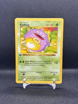 Pokemon Koffing 1st Edition Base Set Shadowless 51/102 LP - Image 1