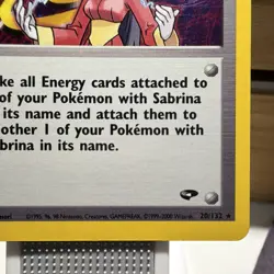 Pokemon TCG Gym Challenge Sabrina Trainer 20/132 Holo Rare Unlimited English - Image 2