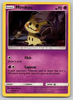 Mimikyu 58/145 Holo Holo Rare Guardians Rising Pokemon Lightly Played - Image 1