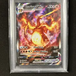 2022 POKEMON SWSH BLACK STAR PROMO #261 FULL ART/CHARIZARD VMAX PSA 9 - Image 2