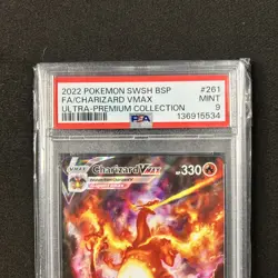 2022 POKEMON SWSH BLACK STAR PROMO #261 FULL ART/CHARIZARD VMAX PSA 9 - Image 3