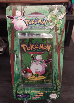 Empty Jungle Pokemon Booster Pack with Checklane Blister Cardboard Hanger - Image 1