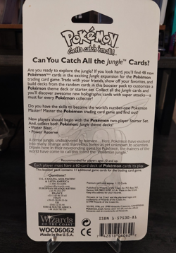 Empty Jungle Pokemon Booster Pack with Checklane Blister Cardboard Hanger - Image 2