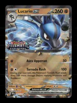 Lucario ex 051/131 Holo Prismatic Evolutions NM/M Pokemon - Image 1