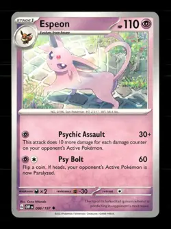 Espeon 086/197 Obsidian Flames NM/M Pokemon - Image 1