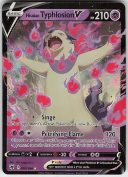 Played Holo Hisuian Typhlosion V 053/189 V Rare Astral Radiance MP - Image 1