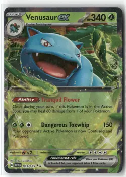 Venusaur ex 003/165 Double Rare 151 Pokemon Near Mint - Image 1