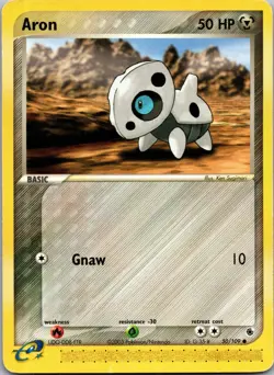 Aron 50/109 C Ruby & Sapphire Pokemon Near Mint - Image 1