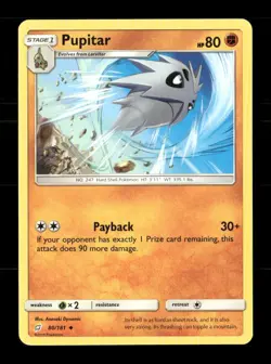 Pupitar 80/181 Team Up NM/M Pokemon - Image 1