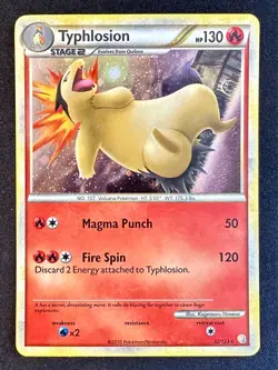 Typhlosion 32/123 2010 HeartGold SoulSilver Pokemon Card TCG Holo Rare - Nm/Vlp - Image 1