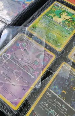 Heart Holo Soft Card Sleeves For Trading Cards 30pcs-65x90mm Pokemon TCG - Image 3
