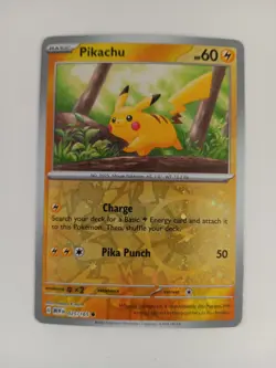 Pokemon Pikachu 025/165 - Reverse Cosmos Holo- NM - Image 1
