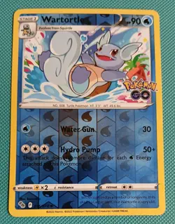 Squirtle 015/078 Common & Wartortle 016/078 Pokemon GO Reverse Holo Pokemon TCG - Image 4