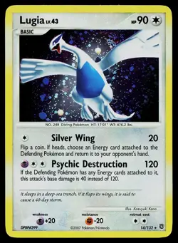 Pokemon Card - Lugia Secret Wonders 14/132 Holo Rare Bleed SWIRL - Image 1