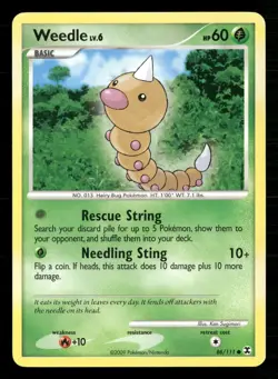 Weedle 86/111 Common Rising Rivals Pokemon Lightly Played - Image 1