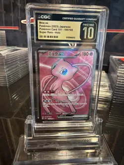 Mew ex 195/165 SR Pokemon Card 151 Holo (Japanese) CGC Pristine 10 - Image 1