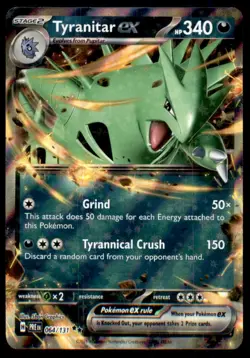 Tyranitar ex 064/131 Holo Double Rare Prismatic Evolutions Pokemon Near Mint - Image 1